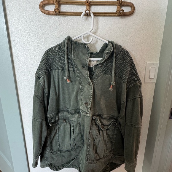 We The Free Jackets & Blazers - We The Free faded green utility jacket